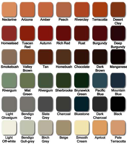 paint Regent Paints Colour Chart