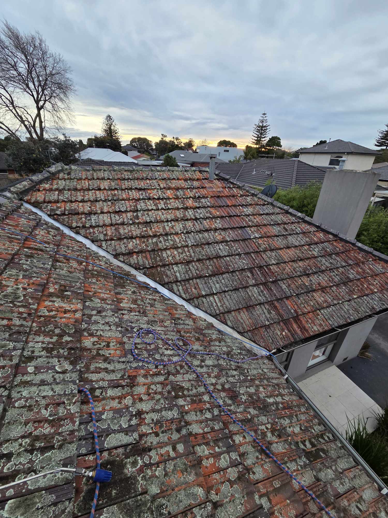 Terracotta-Pressure-washing-1 Roof Restoration - Before and After